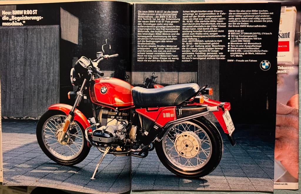 Advertentie 1982 BMW R80ST, Verzenden, Zo goed als nieuw, Motoren