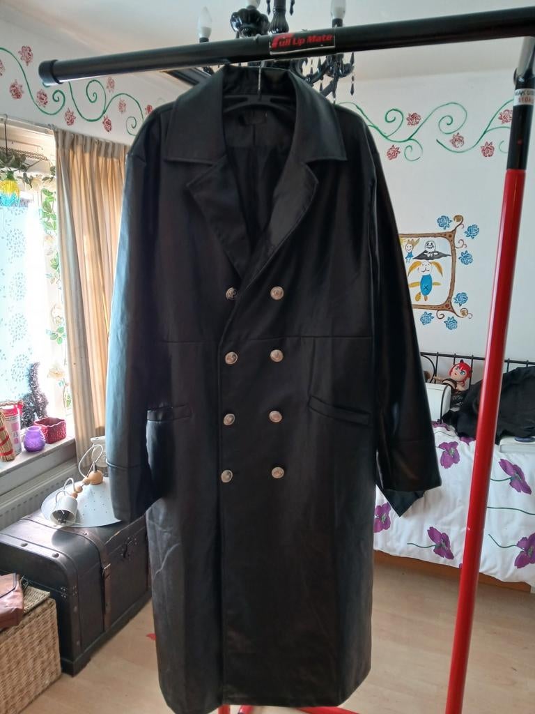 Gothic Steampunk Lange Zwarte Jas maat L, Kleding | Heren, Ophalen of Verzenden, Zo goed als nieuw, Onbekend