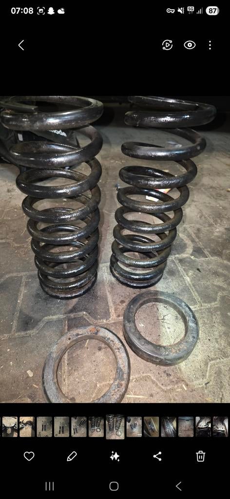 Veren en schokdempers Achter ophanging Mercedes W116 450SEL, Ophalen