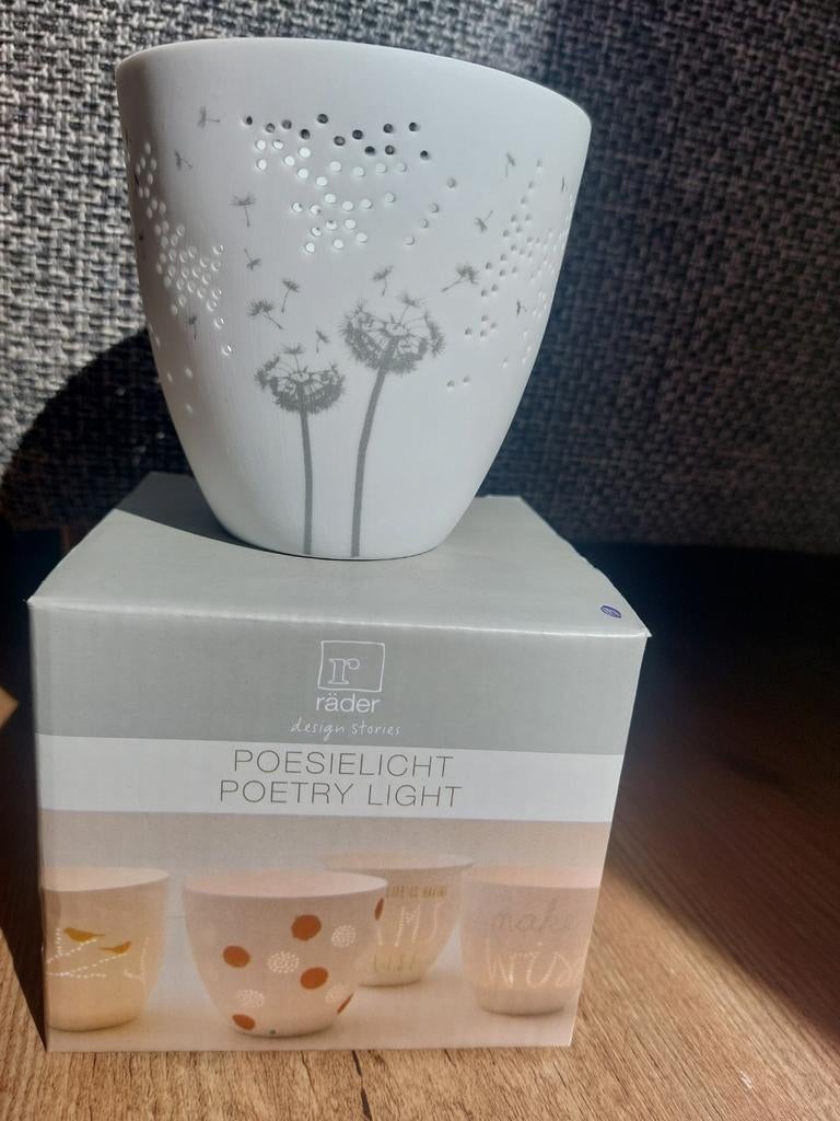 Räder Design Theelichthouder Porselein Paardebloem, Overige materialen, Wit, Nieuw, Ophalen of Verzenden