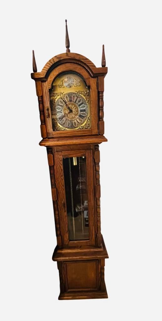 Staande klok jaren 50 - ruim 2 meter hoog, Ophalen, Gebruikt, Analoog, Staande klok