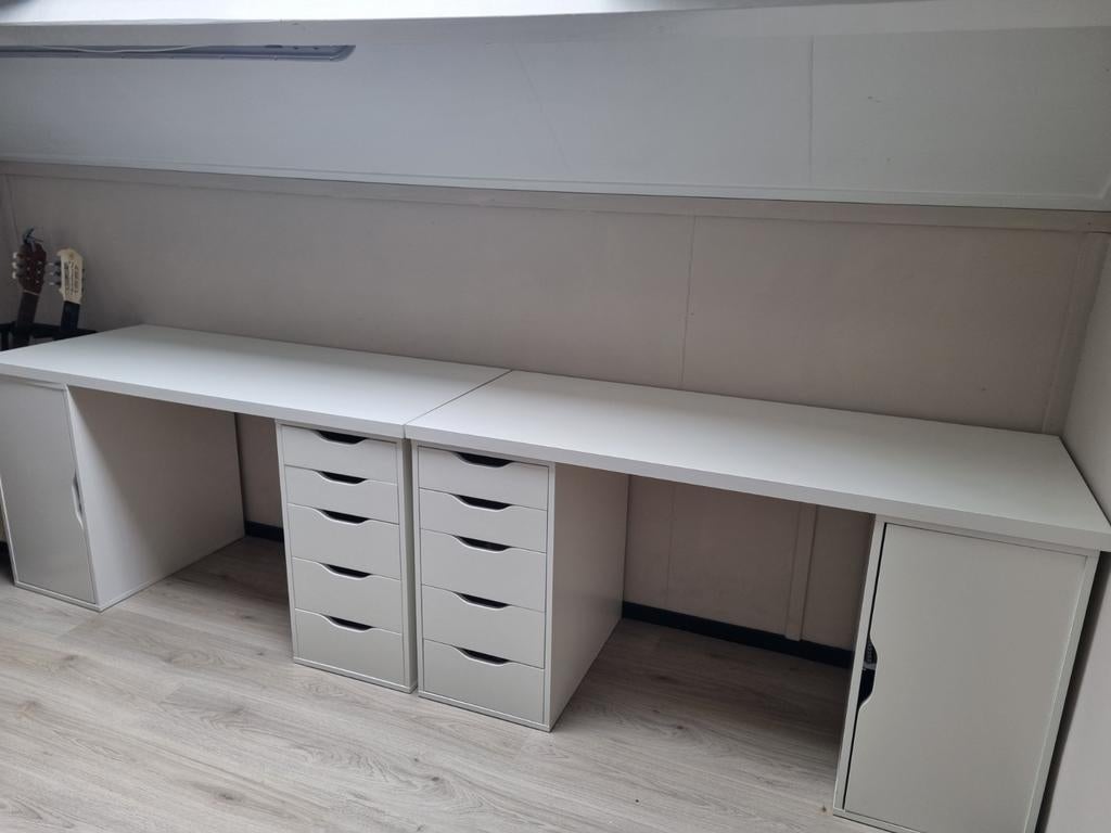 Ikea Alex bureau met lades en kastjes, Ophalen of Verzenden, Gebruikt