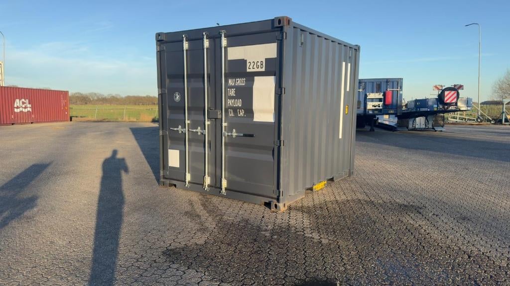 10 ft containers antracietgrijs actie!Levering autolaadkraan, Zakelijke goederen, Ophalen of Verzenden