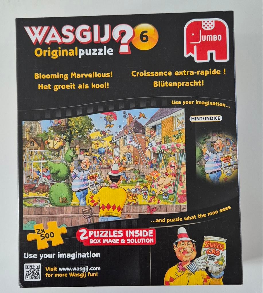 Wasgij Original 6 Legpuzzel - 2 x 500 stukjes, Ophalen of Verzenden, 500 t/m 1500 stukjes, Gebruikt, Legpuzzel
