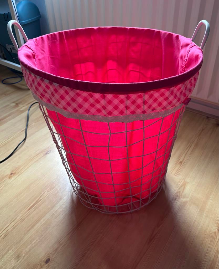 Leuke roze LIEF draadmand met stoffen voering, Ophalen, Gebruikt, Overige typen