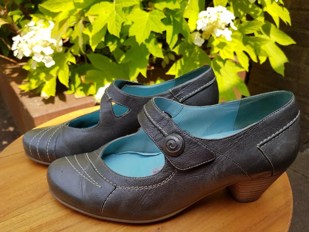 Durea schoenen; maat 38,5; breedte H; kleur grijs/blauw, Durea, Pumps, Overige kleuren, Ophalen of Verzenden