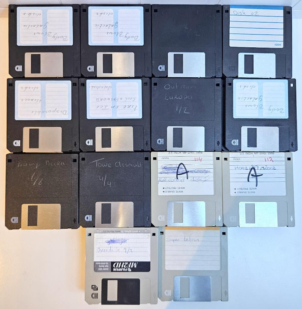 Partij van 166 HD Disks met Amiga Software hergebruiken DOS, Computers en Software, Vintage Computers, Verzenden, Nvt, Dos, Nvt