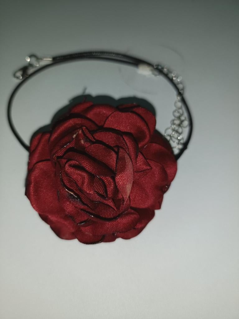 Elegante Roos Nekketting, Ophalen, Overige materialen, Verstelbaar, Zo goed als nieuw