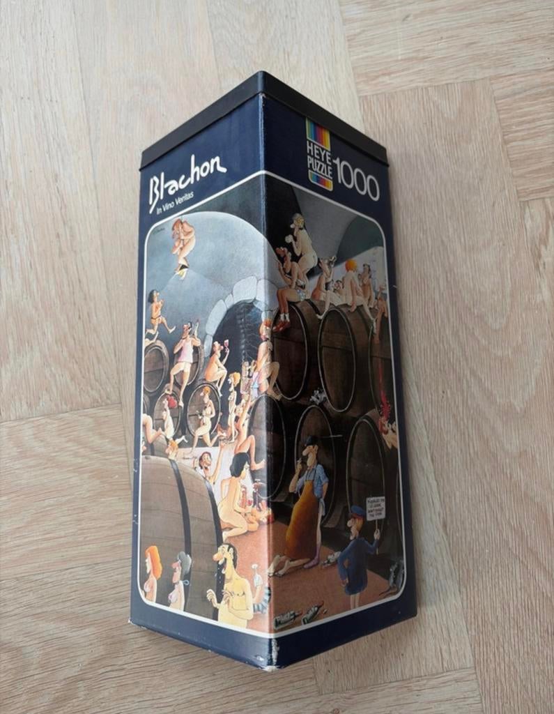 HEYE Puzzel Blachon In Vino Veritas 1979 | 1000 stukjes, Ophalen of Verzenden, 500 t/m 1500 stukjes, Gebruikt, Legpuzzel
