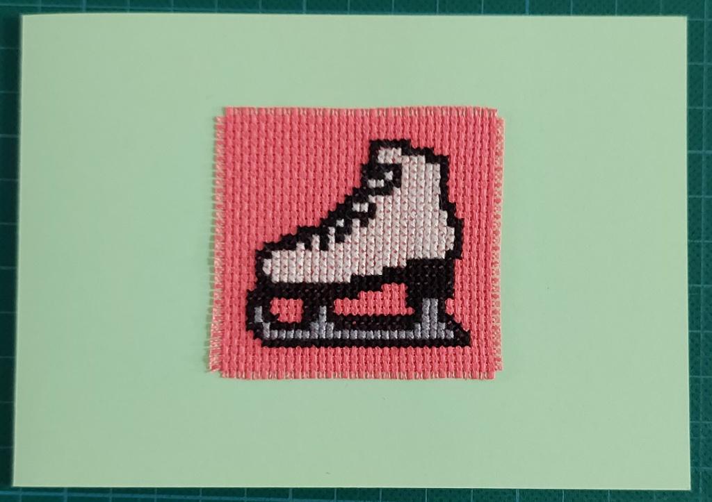 kaart met geborduurde schaats (1803), Ophalen of Verzenden, Nieuw, Overige thema's