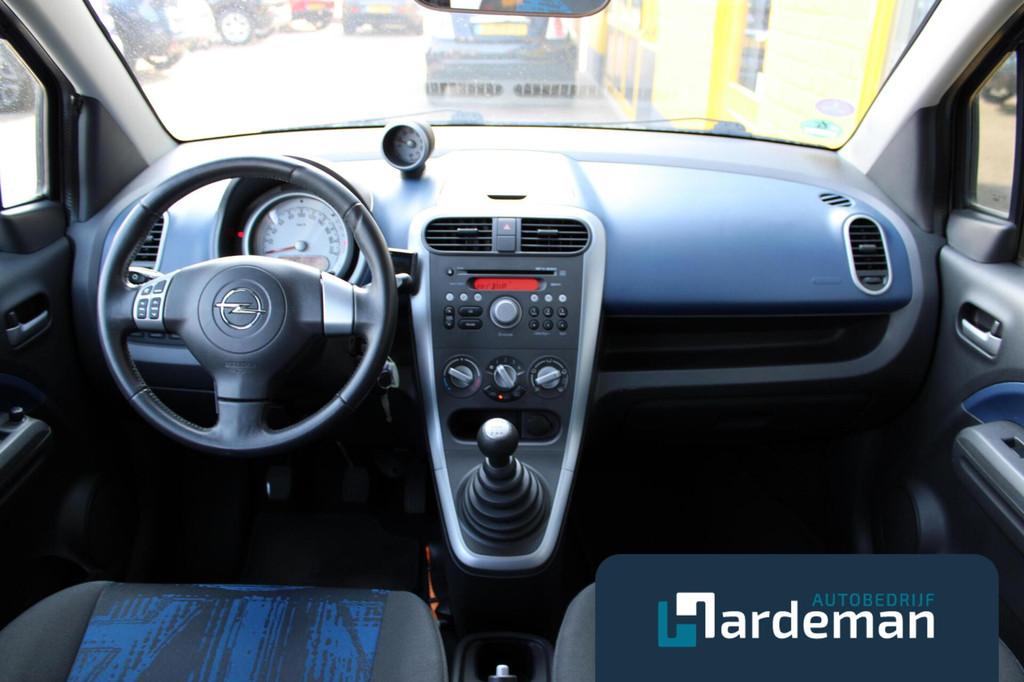 Opel Agila 1.0 Luxe, Airco, Bluetooth. apk tot 31 mei 2027., Euro 5, Stof, Gebruikt, 31 €/maand
