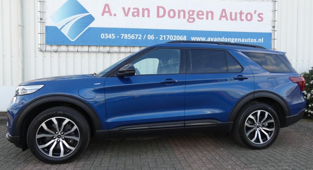 Ford EXPLORER 3.0 V6 EcoBoost PHEV ST-Line,7pers,Leer,Dealer, Automaat, Gebruikt, Overige modellen, Blauw