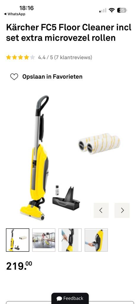 TE KOOP: Kärcher FC5 Floor Cleaner., Doe-het-zelf en Verbouw, Reinigingsmachines, Ophalen, Gebruikt, Schrobmachine
