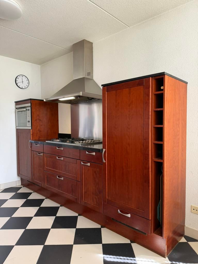 massief kersenhouten tulip keuken, Ophalen, Gebruikt, Bruin, Graniet of Steen