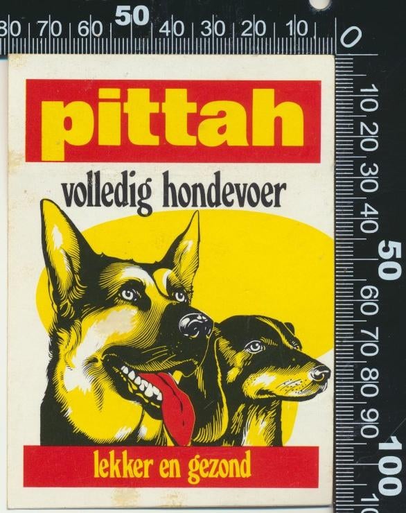 Sticker: Pittah - Volledig hondevoer (2), Ophalen of Verzenden, Zo goed als nieuw, Dier en Natuur