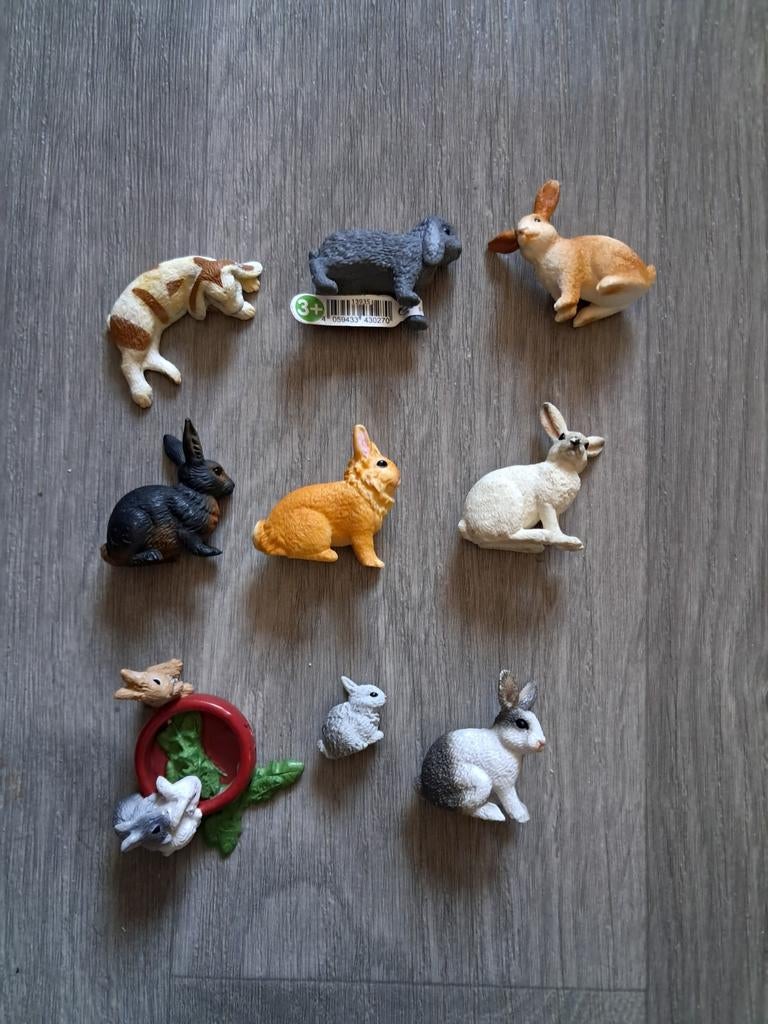 9 schleich konijnen, Ophalen of Verzenden