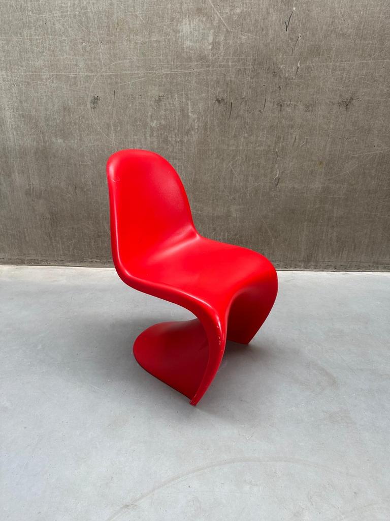 Rode Design Stoel - Vitra Panton Stijl, Kunststof, Gebruikt, Ophalen of Verzenden, X