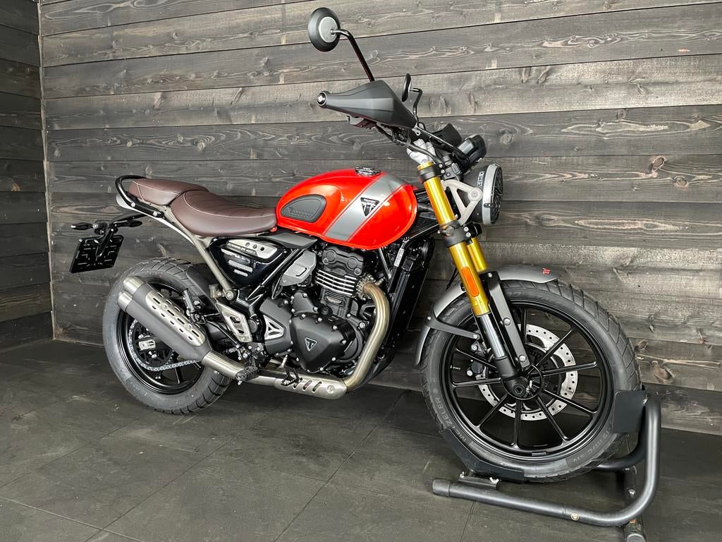 Triumph SCRAMBLER 400 X BAJA ORANGE (bj 2026), Bedrijf, 398 cc, Toermotor, 12 t/m 35 kW
