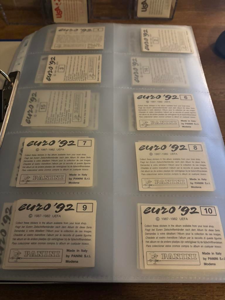 Panini EK 1992 Zweden voetbalplaatjes (540 stuks origineel), Verzamelen, Ophalen of Verzenden, Zo goed als nieuw, Buitenlandse clubs