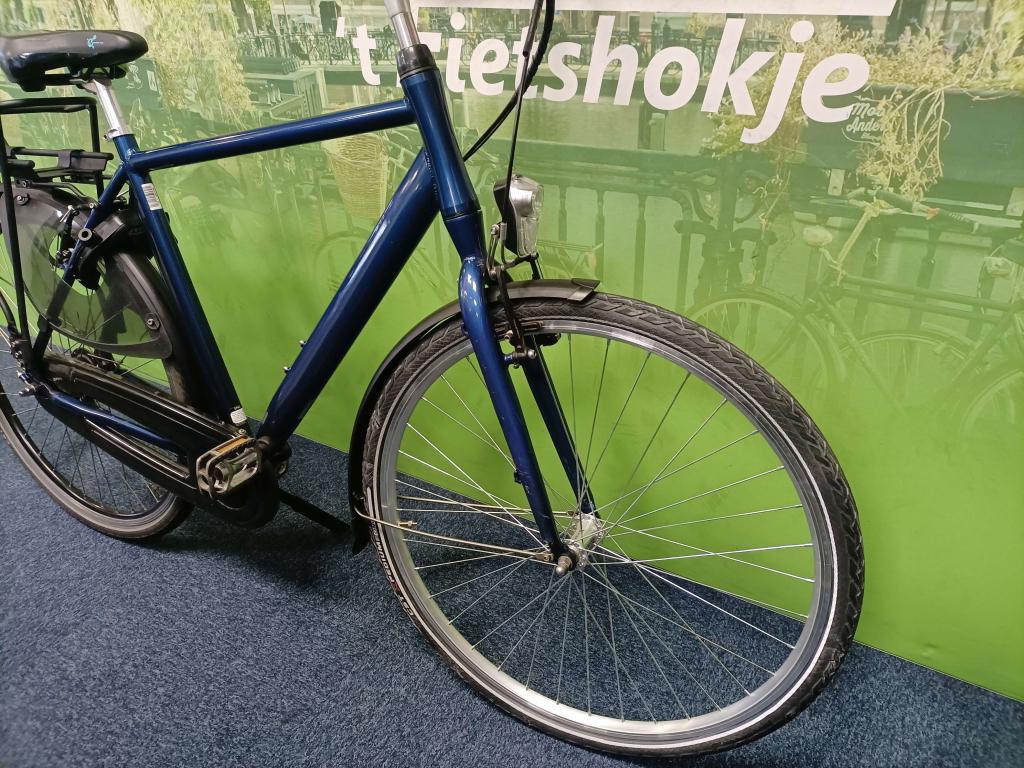 Fietshokje Raaks: Herenfiets blauw, Raaks Fietsen, Gebruikt, Versnellingen, Parallelweg 35 Beverwijk
