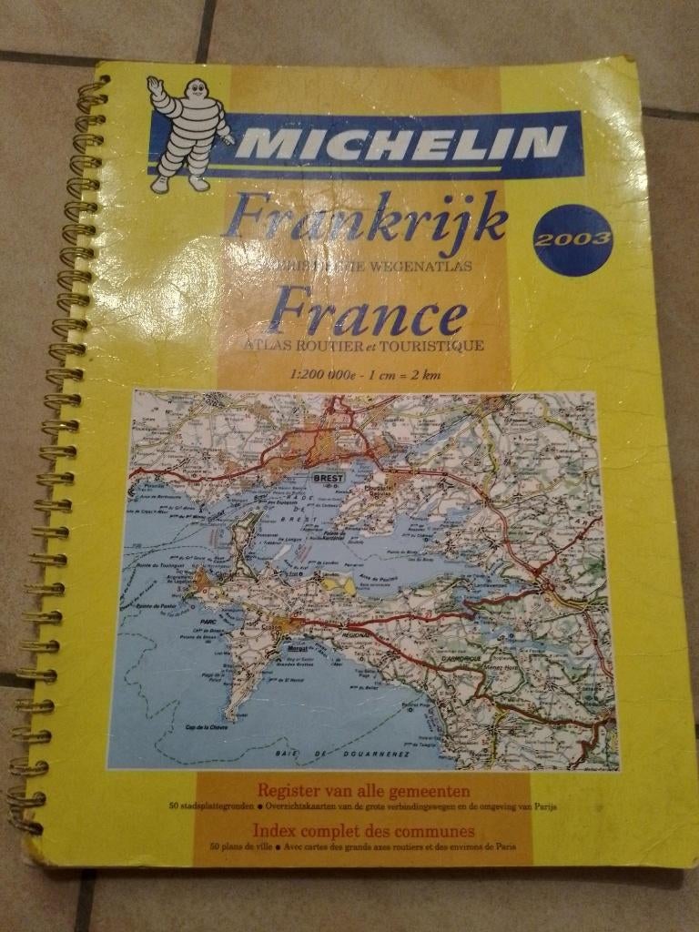 Michelin wegenatlas van Frankrijk, Gelezen, Ophalen of Verzenden, Landkaart, Michelin