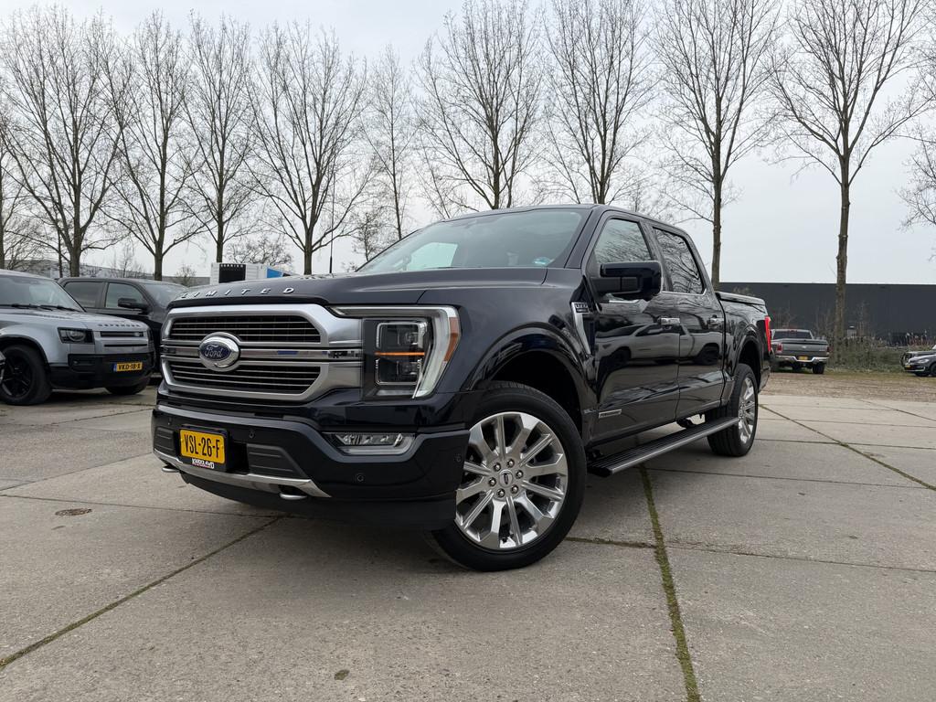 Ford USA F-150 LIMITED 430PK Hybrid SuperCrew powerboost | T, Auto's, Automaat, Gebruikt, Blauw, F-150