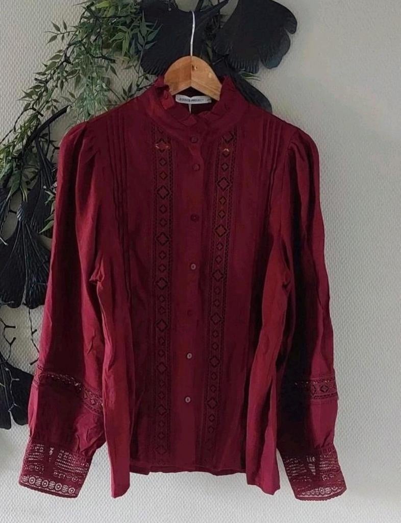 BISOU'S PROJECT Blouse wijnrood  M🙂, Maat 38/40 (M), Nieuw, Ophalen of Verzenden, Bisou's Project
