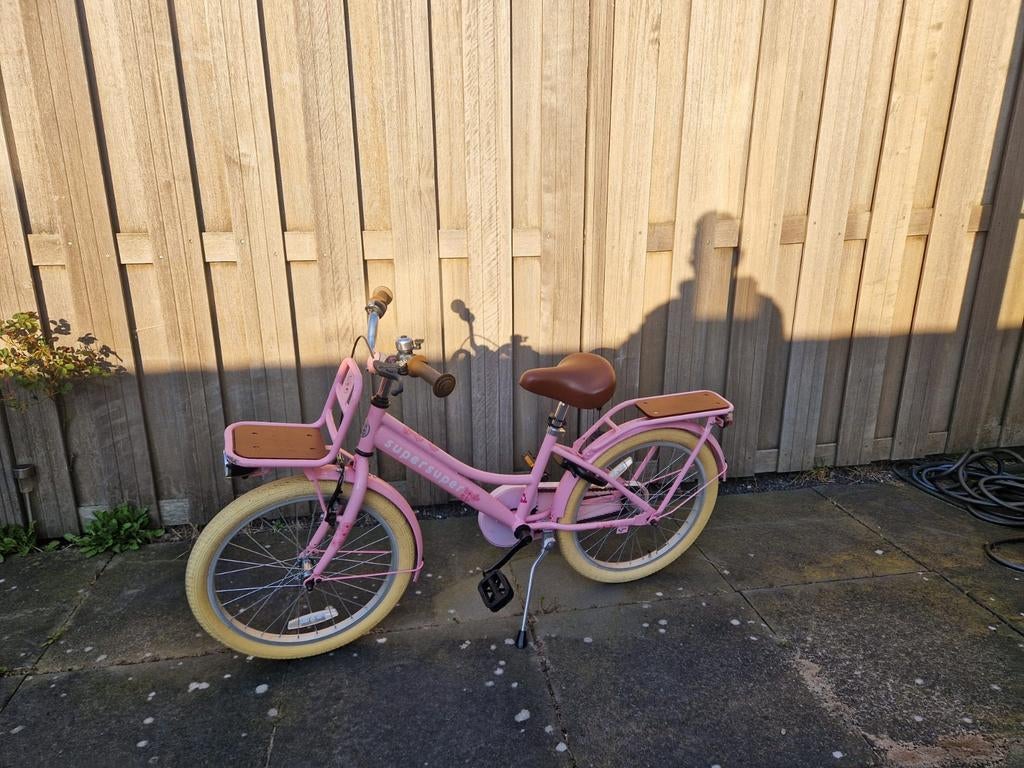 SuperSuper Cooper Bamboo Meisjesfiets 20 inch Roze, Ophalen, Gebruikt, 20 inch, Handrem