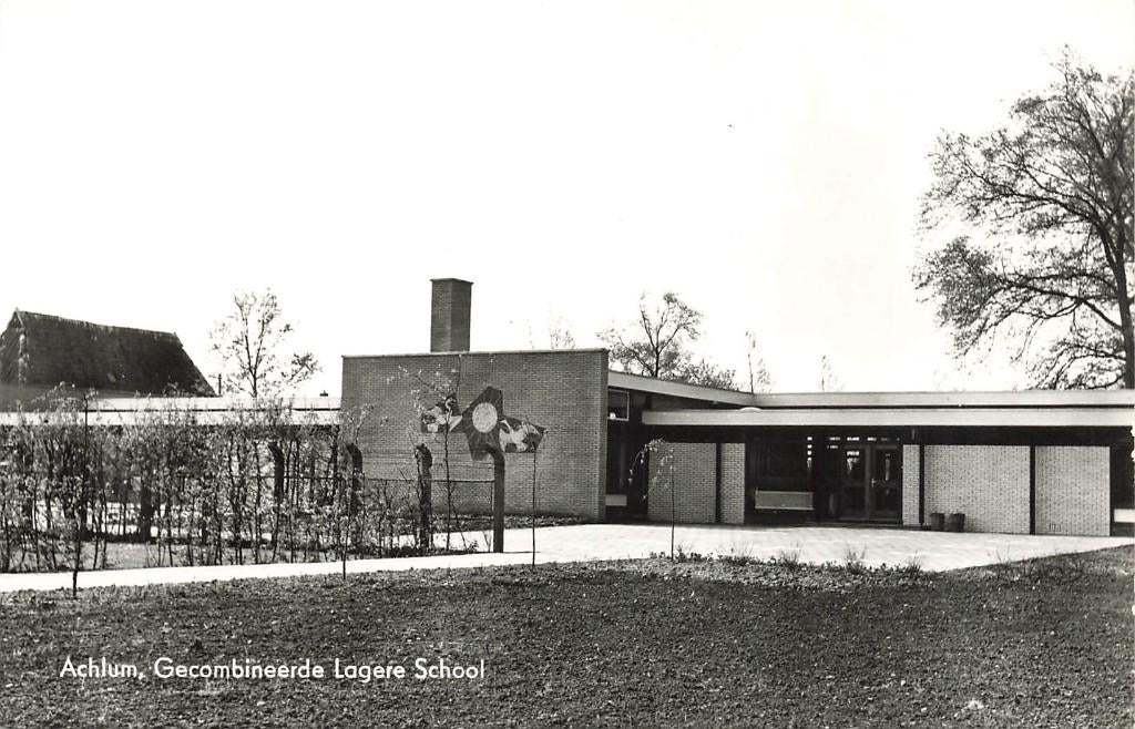 Achlum, Gecombineerde Lagere School, Ophalen of Verzenden, 1960 tot 1980, Ongelopen, Friesland