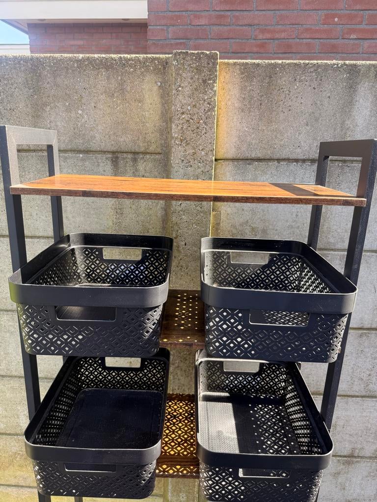 Wasmachine ombouw met mandjes, Ophalen, Gebruikt