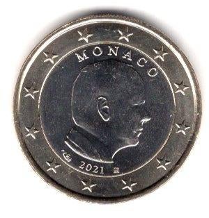 1 Euro Monaco 2021 UNC - Prins Albert II, Postzegels en Munten, Munten | Europa | Euromunten, Verzenden, Monaco, 1 euro, Losse munt