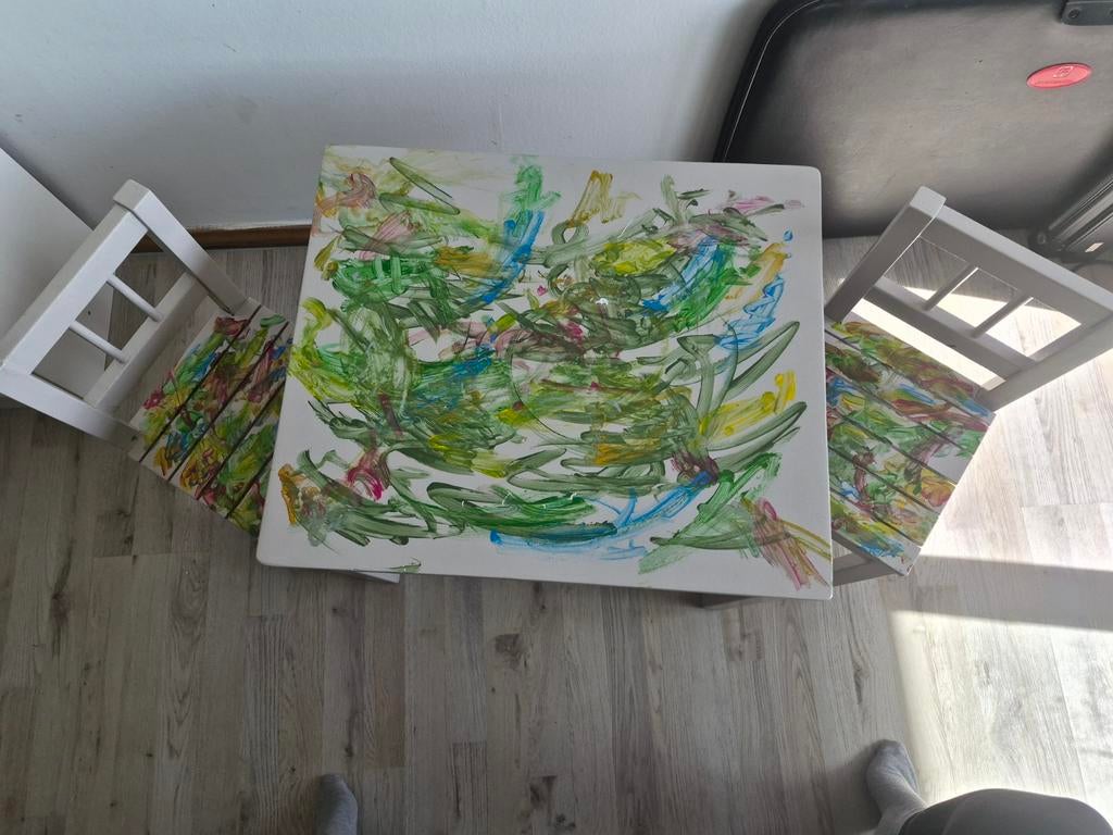 Ikea kindertafel met 2 stoeltjes, Ophalen, Gebruikt, Tafel(s) en Stoel(en)