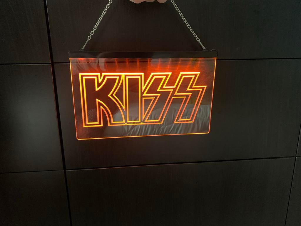 KISS neon LED lamp, Ophalen of Verzenden, Gebruikt