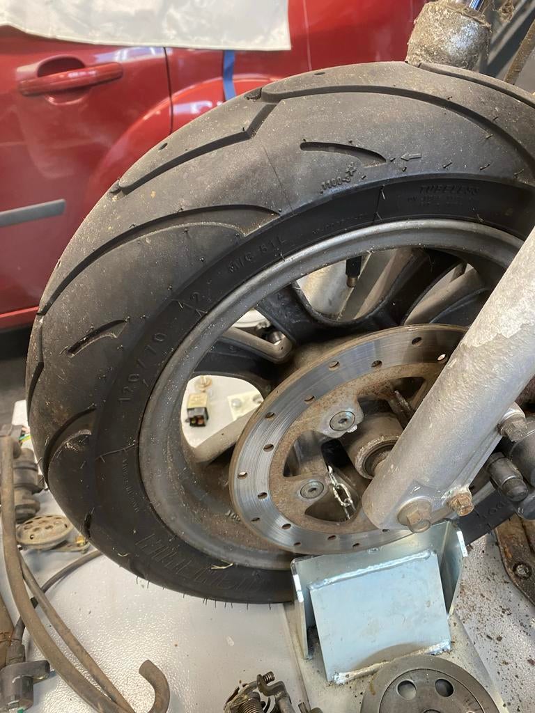 Michelin Scooterband 120/70-12 - Past ook op andere modellen, Ophalen of Verzenden, Gebruikt