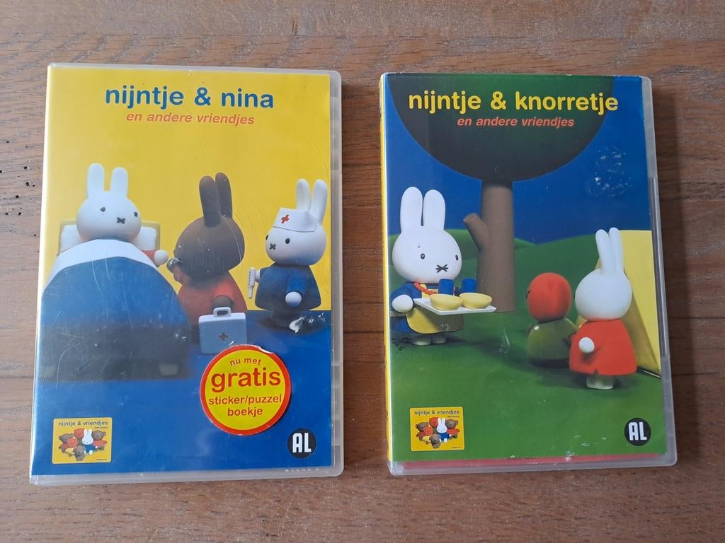 2 Nijntje DVD's: Nijntje & Nina en Nijntje & Knorretje, Alle leeftijden, Ophalen of Verzenden, Zo goed als nieuw, Tv fictie
