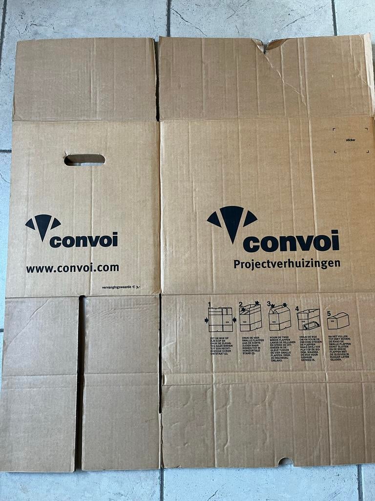 Verhuisdoos - Stevige Doos, degelijke uitvoering., Ophalen, Opvouwbaar, C, 75 tot 100 cm