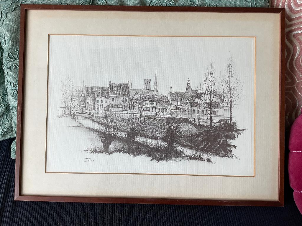 Zicht op Culemborg, Antiek en Kunst, Kunst | Schilderijen | Klassiek, Ophalen