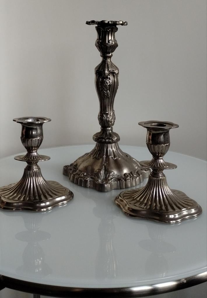 Prachtige verzilverde kandelaars, Ophalen of Verzenden, Zilver