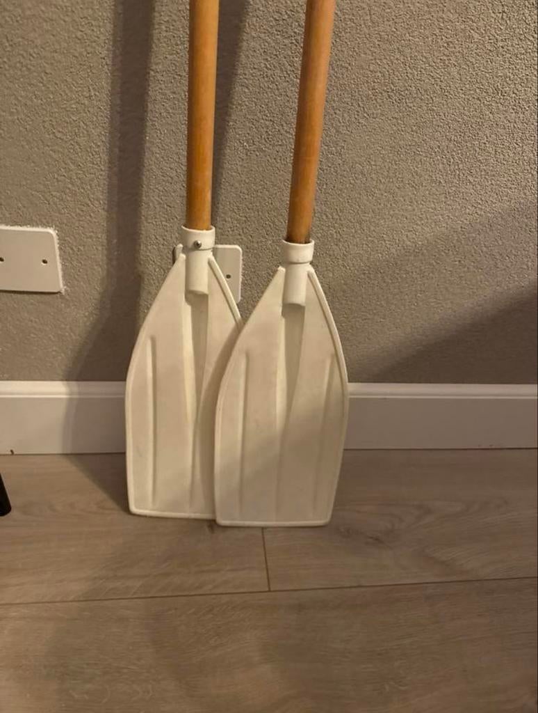 Set van 2 peddels - Zo goed als nieuw, Watersport en Boten, Ophalen, Zo goed als nieuw, Dubbelbladige peddel