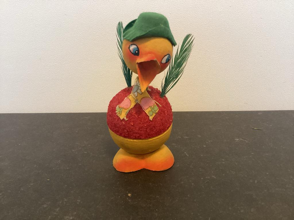 Oud grappig wiebel kuiken Candy container, Ophalen of Verzenden, Gebruikt