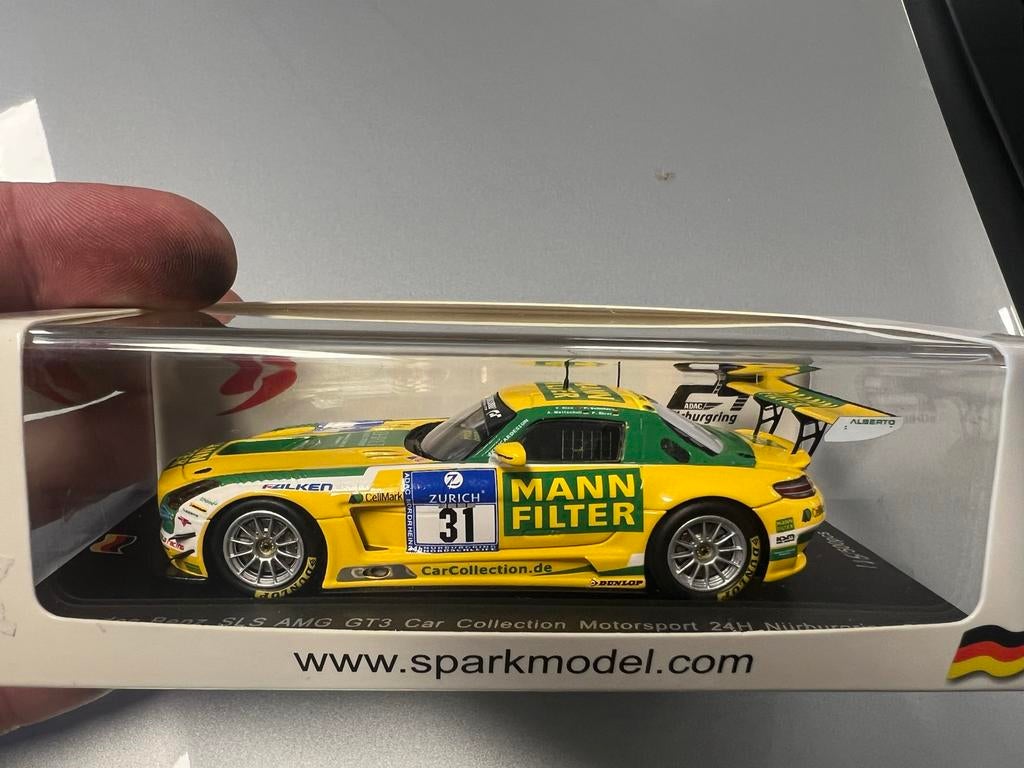Sparkmodel Mercedes-Benz SLS AMG GT3 Nürburgring 2015, Ophalen of Verzenden, Nieuw, Auto, Overige merken
