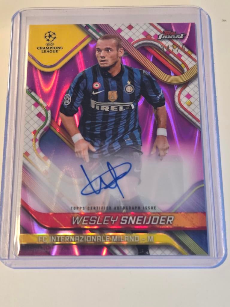 Wesley Sneijder Inter Milan Auto /75 Topps Finest, Ophalen of Verzenden, Nieuw
