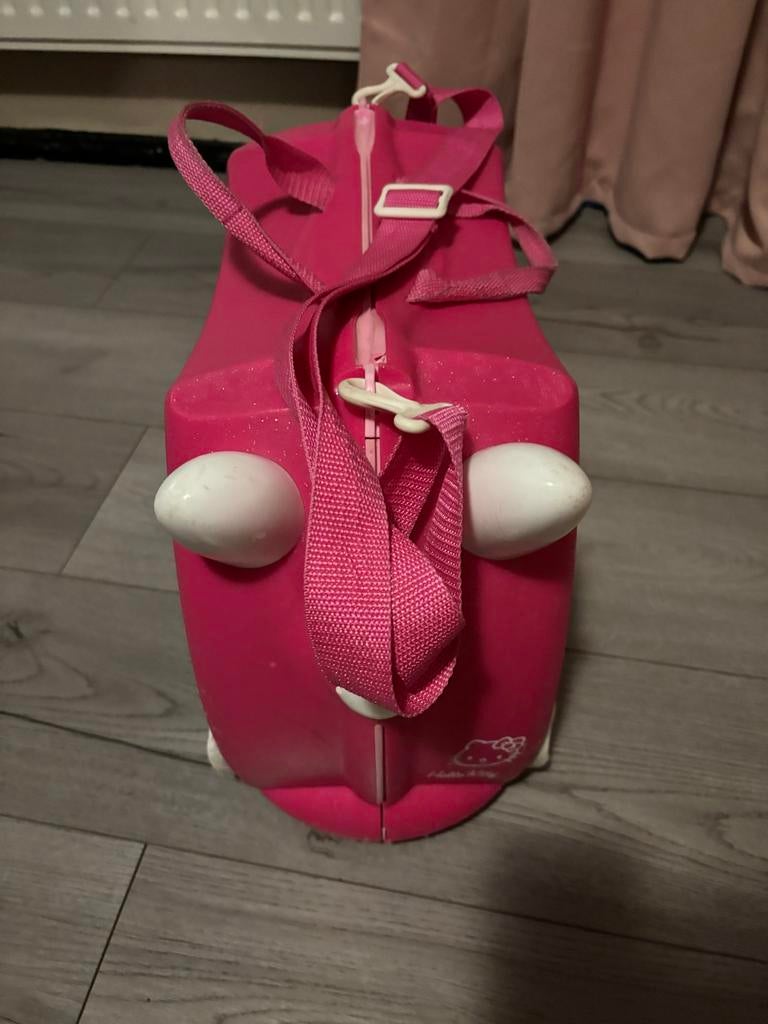 Trunki Hello Kitty Kinderkoffer - Roze Rijdbare Koffer, Wieltjes, Gebruikt, Hard kunststof, Minder dan 50 cm