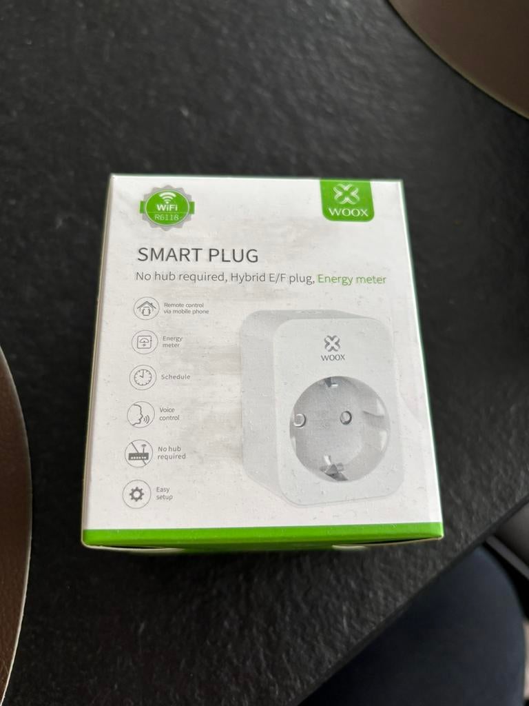 WOOX Smart plug incl energiemeter Max. 3680W | WiFi IP20, Ophalen of Verzenden, Nieuw, Stopcontact