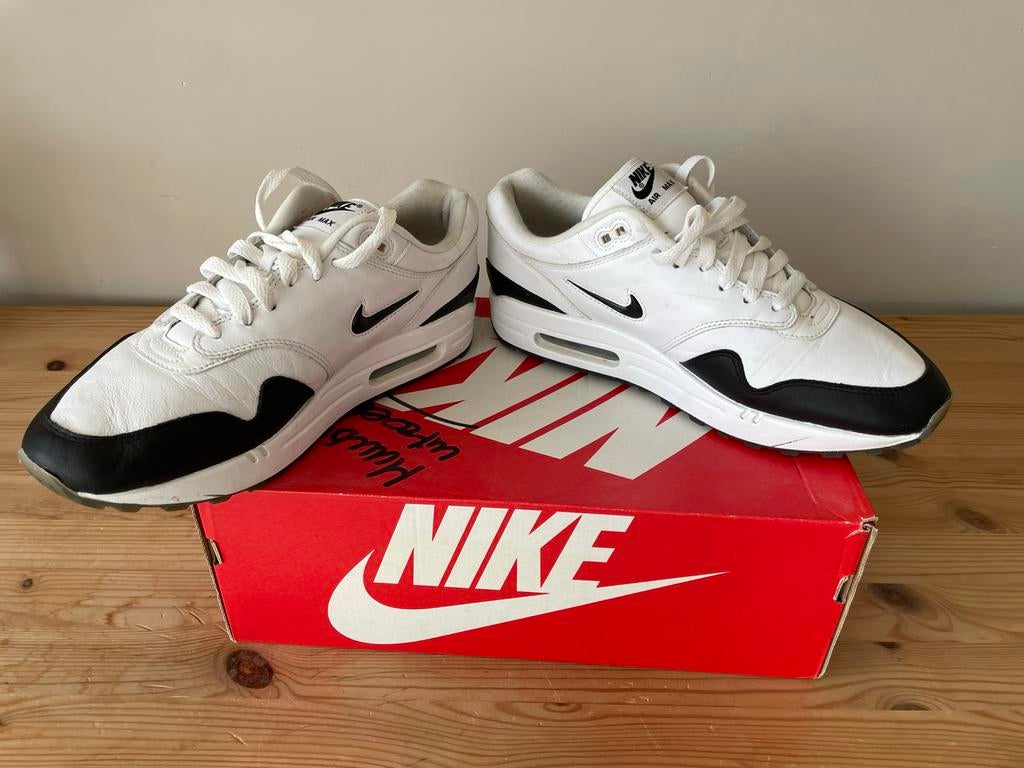 Nike Air Max 1 Jewel white black (2017), Ophalen, Nike air max, Wit, Sneakers of Gympen