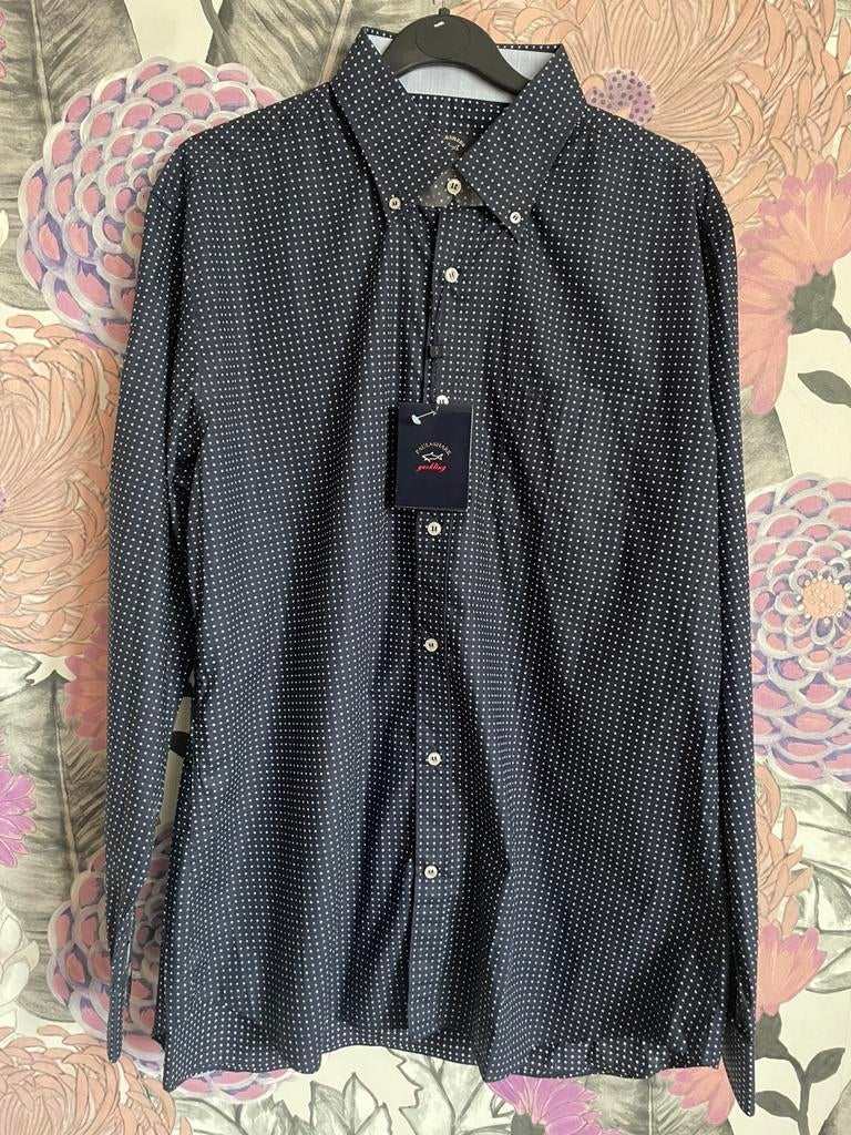 Paul&shark heel mooi net overhemd maat 42, Blauw, Ophalen of Verzenden, Zo goed als nieuw, Halswijdte 41/42 (L)