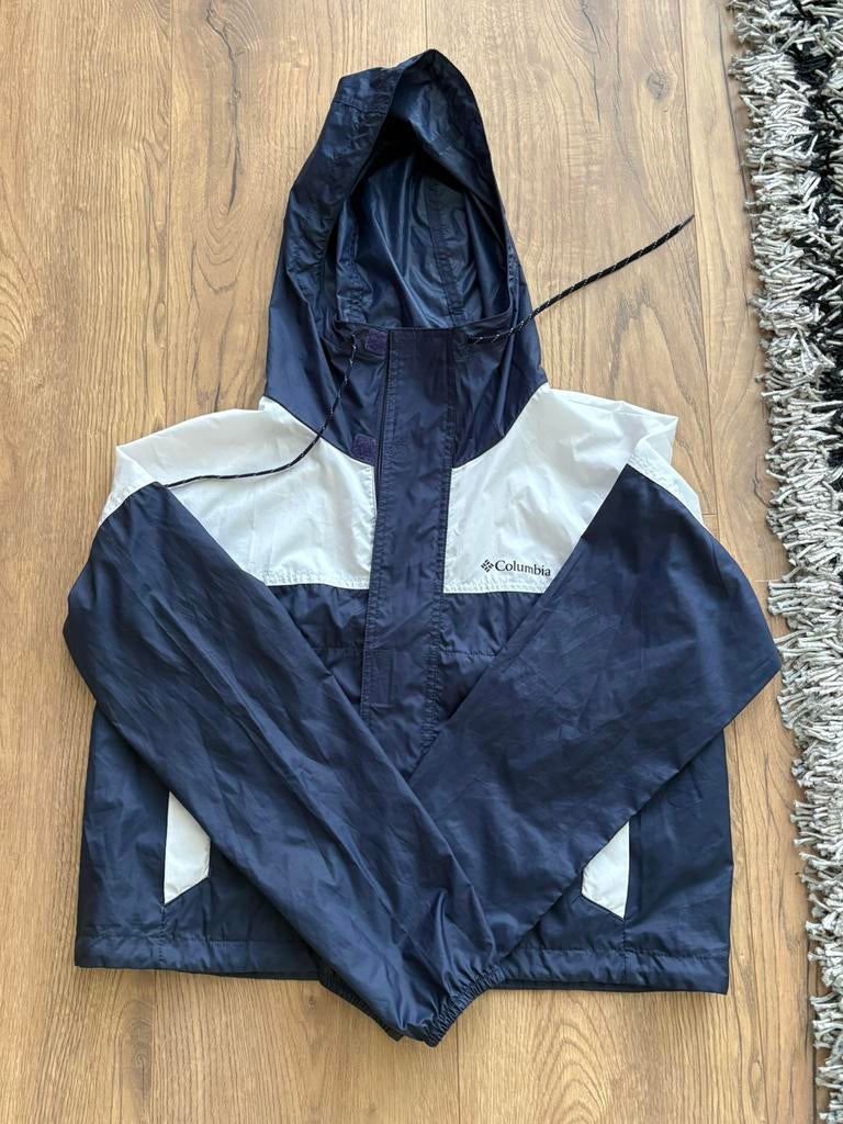 Columbia donker blauw witte jas maat S, Ophalen of Verzenden, Zo goed als nieuw, Maat 36 (S), Blauw