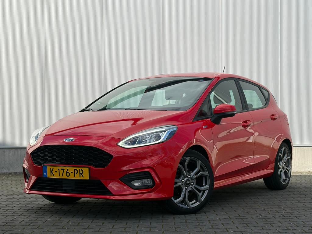 Ford Fiesta ST-Line X | Stoelvrw | CarPlay | Navi | Hybride, Voorwielaandrijving, Stof, Zwart, Metallic lak