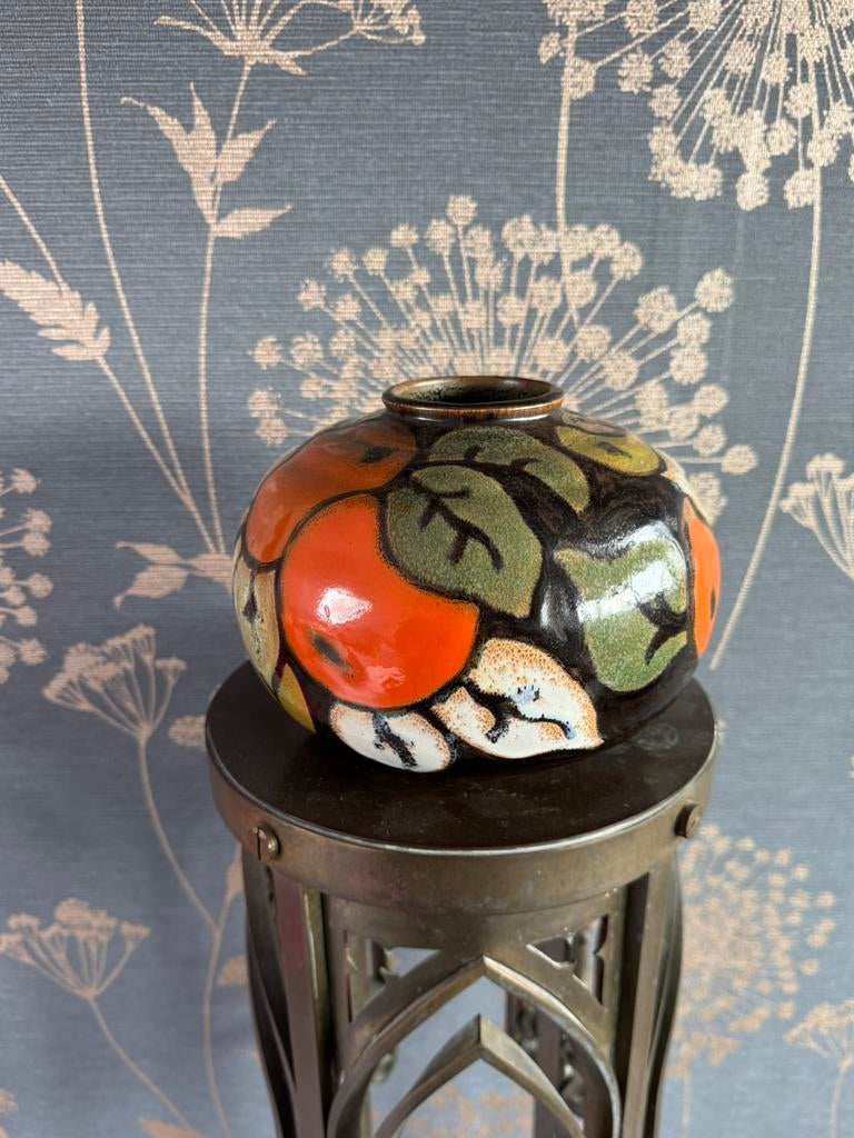 Antieke platelen vaas plateel, Ophalen of Verzenden