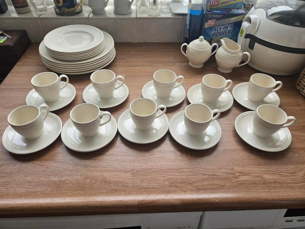 Wedgwood Windsor servies – compleet – 6/8 persoons – wit kla, Ophalen, Zo goed als nieuw, Bord(en), Wedgwood
